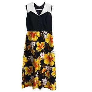 ⭐️ Vintage One of a Kind custom-made Maxi Floral Dress
